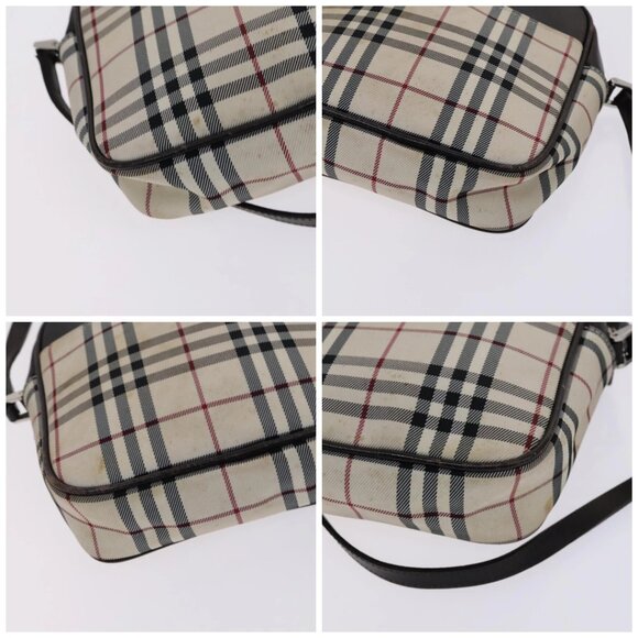 BURBERRY Nova Check Shoulder Bag Canvas Beige Auth KD202 - Picture 16 of 16